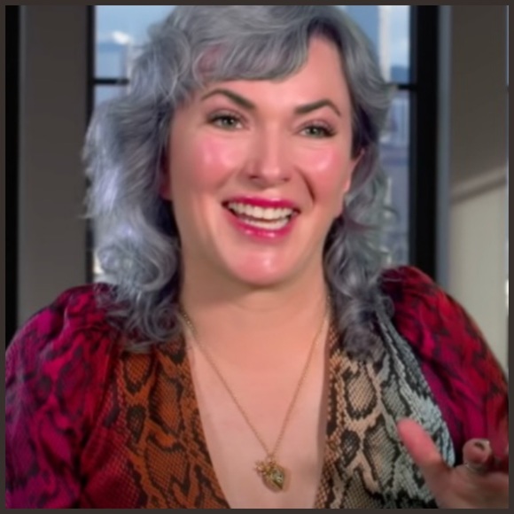 AFRM Violaine Long Sleeve Dress In Snake Ombre - Picture 7 of 7